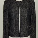 Chaudry Black and Sliver Beaded Cocktail Jacket