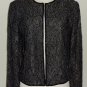 Chaudry Black and Sliver Beaded Cocktail Jacket