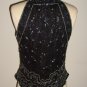 Papell Boutique Evening Beaded Silk Halter Top: Size M