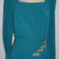 Vintage Teal Green Gown: Size 14 (modern-day size 8-M)