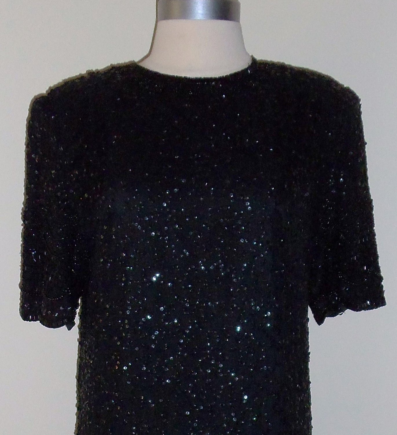 Brilliante by J.A. Black Beaded Shift Dress Size L~ SOLD