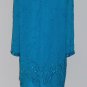 Nightline Turquoise Beaded Sequined Dress Size 8