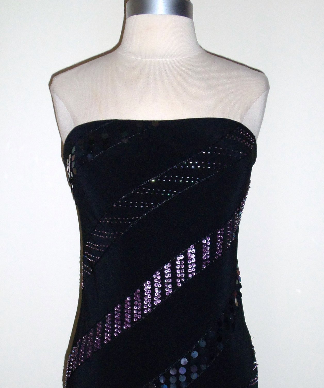 GILAR Strapless Black Evening Gown Size 8