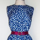 Signature Collection by Vicki Wayne Blue Polka Dot Dress Size 14p