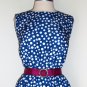 Signature Collection by Vicki Wayne Blue Polka Dot Dress Size 14p
