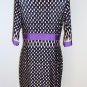 BCBG MAX AZRIA Basket Weave Print Jersey Dress Size L