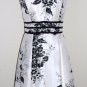 Dressbarn Black and white Floral Print Dress Size 6