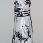 Dressbarn Black and white Floral Print Dress Size 6