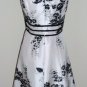 Dressbarn Black and white Floral Print Dress Size 6