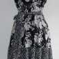 M.S.K Black & White Floral Chiffon Dress Size 10