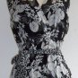 M.S.K Black & White Floral Chiffon Dress Size 10