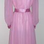 Vintage Pink Chiffon Dress by Nah Nah Collection Size 10