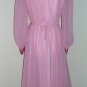 Vintage Pink Chiffon Dress by Nah Nah Collection Size 10