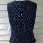 Laurence Lazar Black Silk Beaded Sequined Blouse Size L