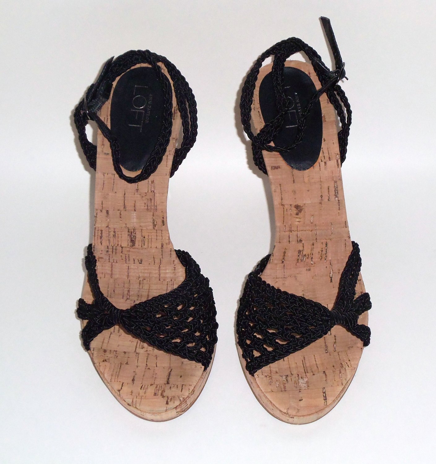 Black Crochet OpenToes Sandals by Ann Taylor Loft Size 7M