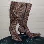 Baker Cougar Leopard Boots Size 8.5B