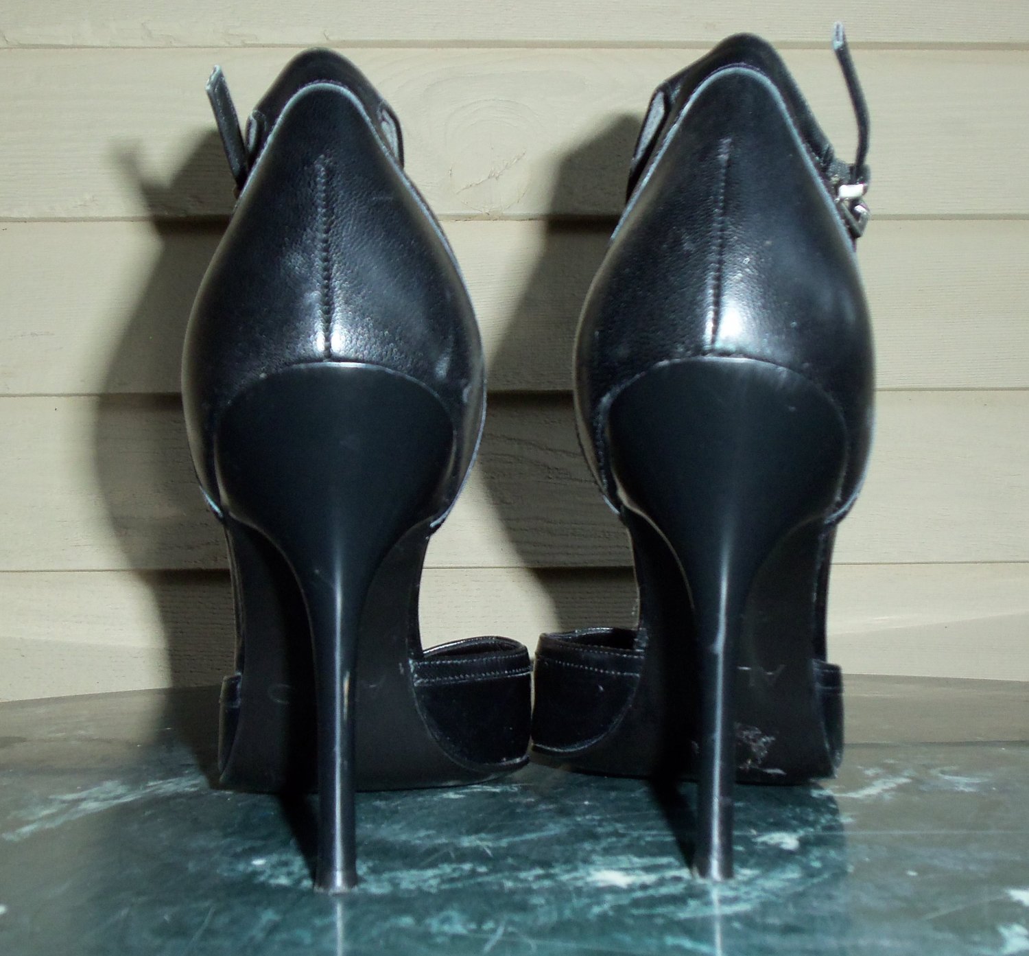 ALDO Black Ankle Strap Stilettos Heels Size 40 (9½)