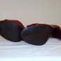 AK Anne Klein iflex Quilted Burgundy Leather Peep-Toes Heels Shoes Size 8.5