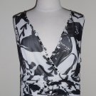 TRIBAL Black and White Floral Print Dress Size 10