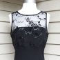 S. L. Fashions Sequined Sleeveless Black Dress Size 8
