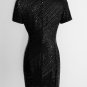BIEFF BASIX Sparkling Beaded Silk Dress Size 8
