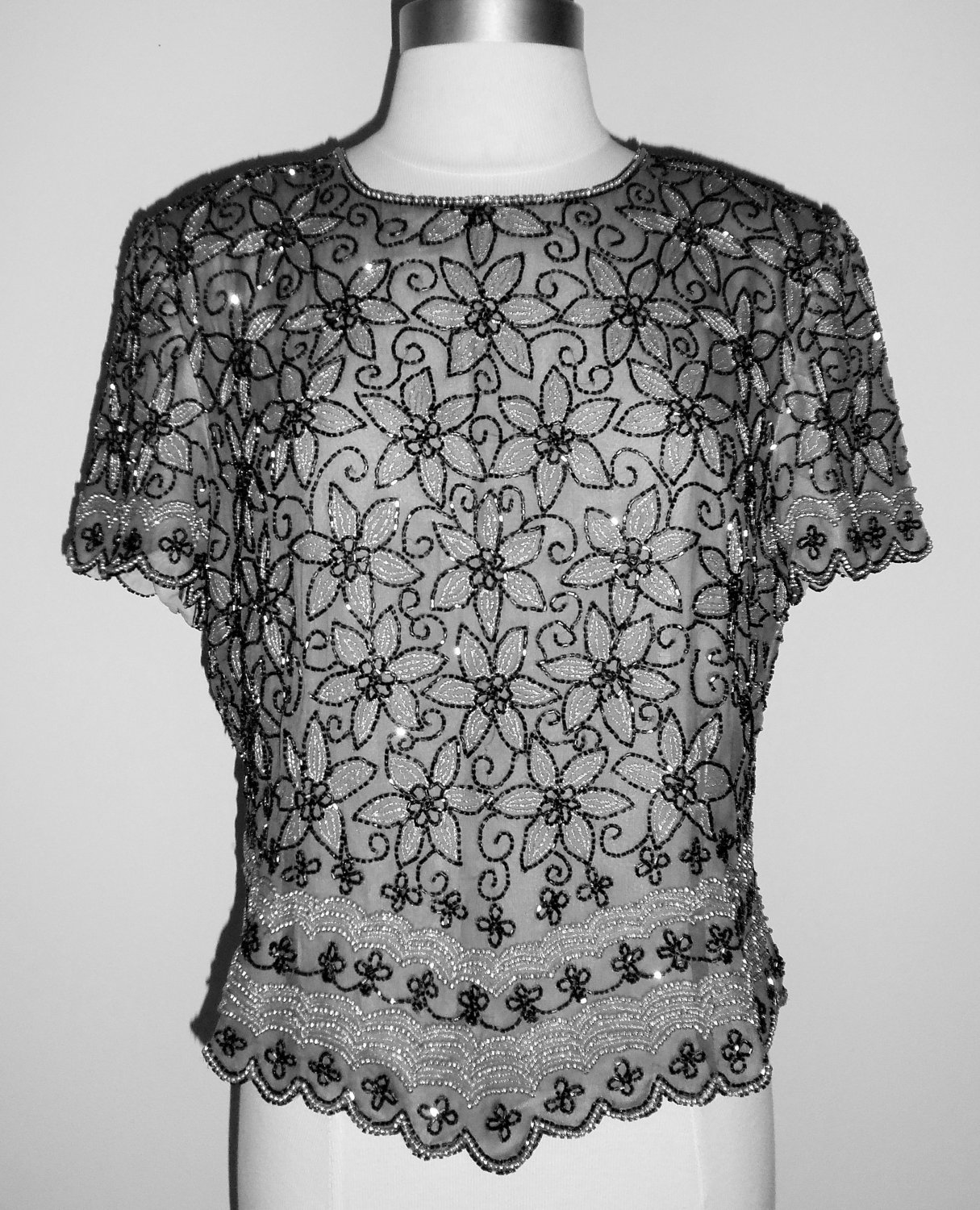 papell boutique beaded top