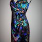 London Style Nights Black Multi Color Cocktail Dress Size S (4)