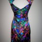 London Style Nights Black Multi Color Cocktail Dress Size S (4)