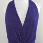 Purple Halter Pleated Dress Size M