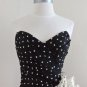 Tadashi 80’s Strapless Black & White Polka Dot Prom Party Dress Size S