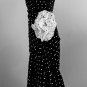 Tadashi 80’s Strapless Black & White Polka Dot Prom Party Dress Size S