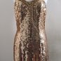 Niteline Della Roufogali Gold Sequins Mini Dress Size 10