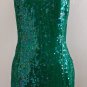 Together! Vintage Sequin Emerald Green Dress Size S