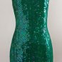 Together! Vintage Sequin Emerald Green Dress Size S