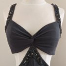 Jovani Long Fitted Gray Dress Size 4