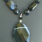 Faceted Black Onyx and White mother-of-pearl set