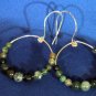 Precious Sterling Silver, Moss Agate, and Tibtan Silver Necklace, Earring Set