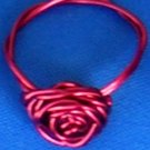 Adorable Handmade Rose Rings, Red