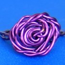 Adorable Handmade Rose Rings, Purple