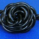 Adorable Handmade Rose Rings, Black