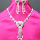 free shipping bridal wedding RHINESTONE earrings NECKLACE SET NB608