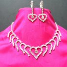 free shipping bridal wedding RHINESTONE earrings NECKLACE SET NB621