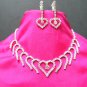 free shipping bridal wedding RHINESTONE earrings NECKLACE SET NB621