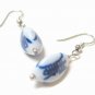 EA34 CHINESE WHITE PORCELAIN HOOK EARRINGS