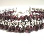 B80 TIBETAN SILVER GARNET BRACELET(Free Shipping)