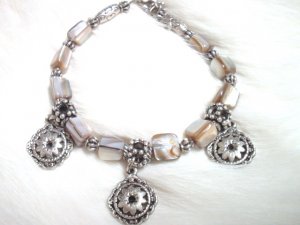 BA110 TIBETAN SILVER SHELL DANGLE BRACELET(FREE SHIPPING)