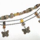 BA127 3 BUTTERFLY HANDMADE DANGLING BRACELET(FREE SHIPPING)