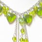 free shipping ~ 416NB EVERGREEN CRYSTAL CLEAR BEADS DANGLE NECKLACE