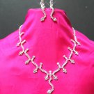 free shipping RHINESTONE EARRINGS NECKLACE SET NB653