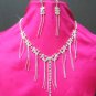free shipping RHINESTONE bridal wedding earrings NECKLACE SET NB665